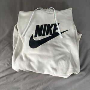 Nike Beige Hoodie with Black Logo